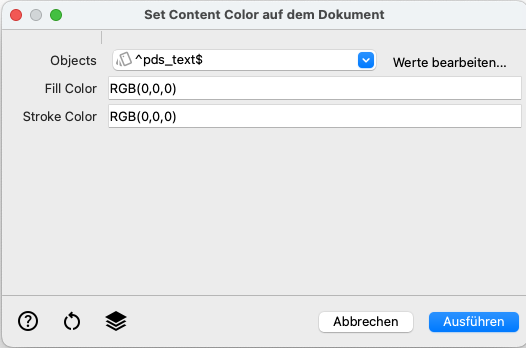 PDFix Aktion Set Content Color