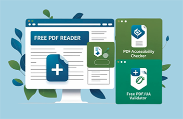 Grafik zur kostenlosen Validierung von PDF/UA unter MacOS und Windows.