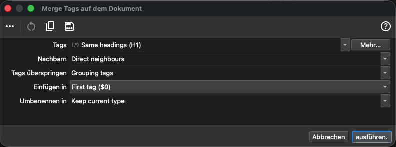 PDFix Aktion Merge Tags